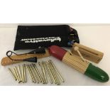 4 x percussion instruments with percussion mallets.