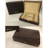 A brand new red wood jewellery box by Walwood.