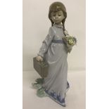 Boxed Lladro Society figurine #7604 "Flowers to the Teacher".
