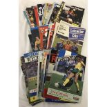 A box of assorted 1970's and 80's Everton away football programmes.