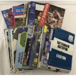A collection of assorted vintage Tottenham Hotspur Football programmes, both Home and Away.