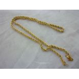 A 14ct gold rope twist necklace