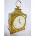 A late Victorian mantel clock with decor