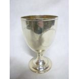 A George III silver pedestal cup with en