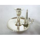 A George III silver chamber candlestick
