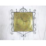 An 18th century 12" brass square longcas