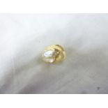 A 14ct gold rustic dress ring set a natu