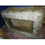 An old Cornish granite rectangular garde