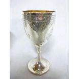 A Victorian silver circular chalice/drin