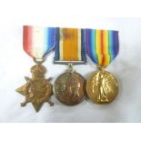 A 1914/15 Star trio of medals awarded to
