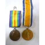 A First War pair of medals awarded to "P