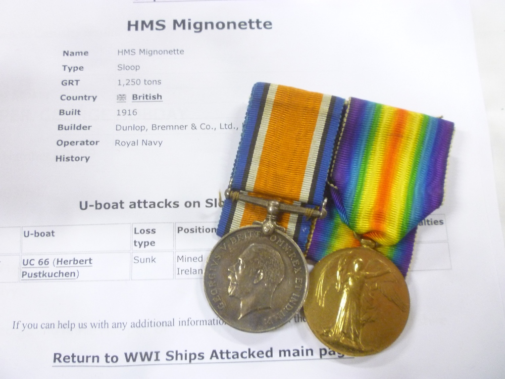 A First War pair of medals awarded to No