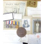 The well documented group of First War medals awarded to John Player Genower A.B.