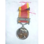 A China war medal with Canton 1857 bar,