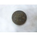 An Admiral Vernon Portobello 1739 bronze commemorative medallion