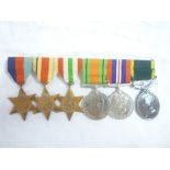 A 1939/49 star, Africa star, Italy star, Defence medal,