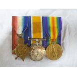 A 1914 Star trio of medals awarded to No.2160 Pte. T.Herby R.A.M.C.