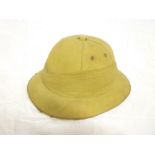 A 1920's/30's military khaki tropical helmet by Ellwood's of London