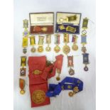 A large selection of mainly silver/gilt Royal Ancient Order of Buffalo's medals and medallions