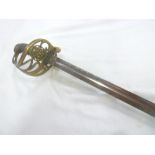 A Victorian Infantry Officers sword with etched steel blade,