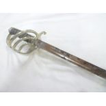 A post 1902 Royal Marines Officers sword with etched steel blade,