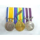 A group of three medals awarded to No. 3128/546074 S.Sjt.T.A Carteledge R.A.M.