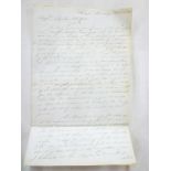 An original 1830 hand written letter from Harvey's Foundry at Hayle,