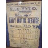 An old original paper poster for "Porlock Weir,