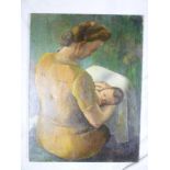 Davie - oil on canvas A mother and baby, signed and dated '46,