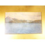 E**W**Colvill - watercolour Coastal scene with sailing boat, signed,
