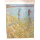 Paul Stephens - pastel "Holiday at the seaside - Cornwall", signed, inscribed to verso,