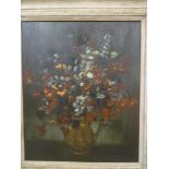 Elizabeth Bridge - oil on board Study of holly and berries in a jug,