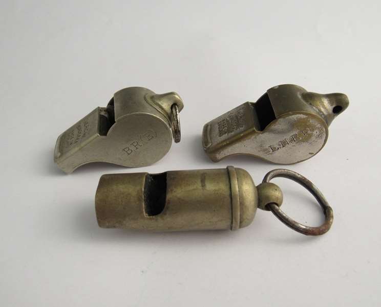 A B.R (E) Acme Thunderer whistle, an LNER Thunderer whistle and another (3)