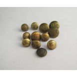 A quantity of various sized brass LNER waistcoat buttons