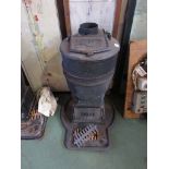 A Romesse cast iron signal box stove,