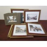 A quantity of framed and glazed prints depicting HALESWORTH,