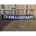 A B.R (E) Station Platform sign "SAXMUNDHAM", 366cm x 61cm