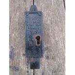 A W B & S C Ltd, England LNER 1939 railway lock of large proportions