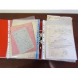 A folder containing various GER HALESWORTH STATION paperwork to include notices,