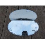 A B.R (E) vertical oval wall mirror, a similar horizontal mirror a/f (2)