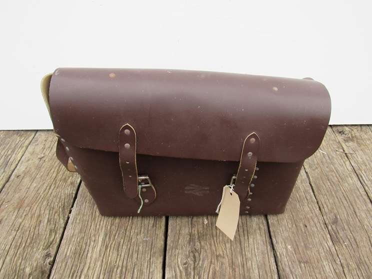 A 1950's/60's B.R leather railwayman's satchel