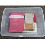 A box containing various working timetables, rules and regulations,