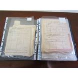 A folder containing various GER HALESWORTH STATION paperwork to including telegraph messages,
