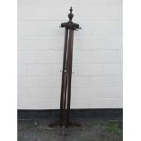 A late Victorian mahogany railway waiting room coat stand (a/f)