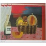 MARY FEDDEN RA (1915-2012) 'Red Sunset' framed and glazed limited edition print.