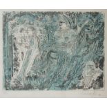 LAXMAN PAI (INDIAN b.1926) A framed and glazed coloured etching of figures.