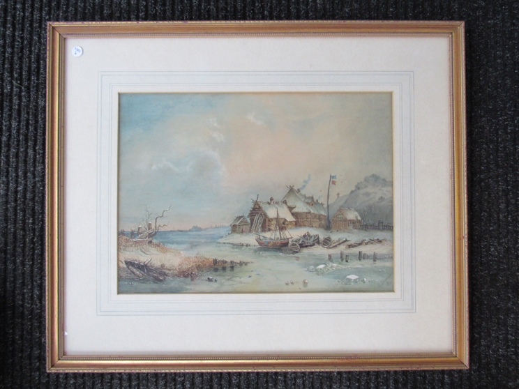 EDWARD DUNCAN (1803-1882): A gilt framed and glazed watercolour, - Image 3 of 3