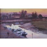 JAMES LONGUEVILLE (b.1942) (ARR) A framed oil on board, 'Evening Blakeney'. Signed bottom left.