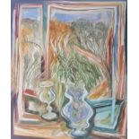 PETER CAMPBELL (1931-1989) A framed and glazed still life oil on board entitled 'The Bedroom