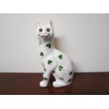 A 20th Century Griselda Hill Pottery cat with clover leaf detail, 33.